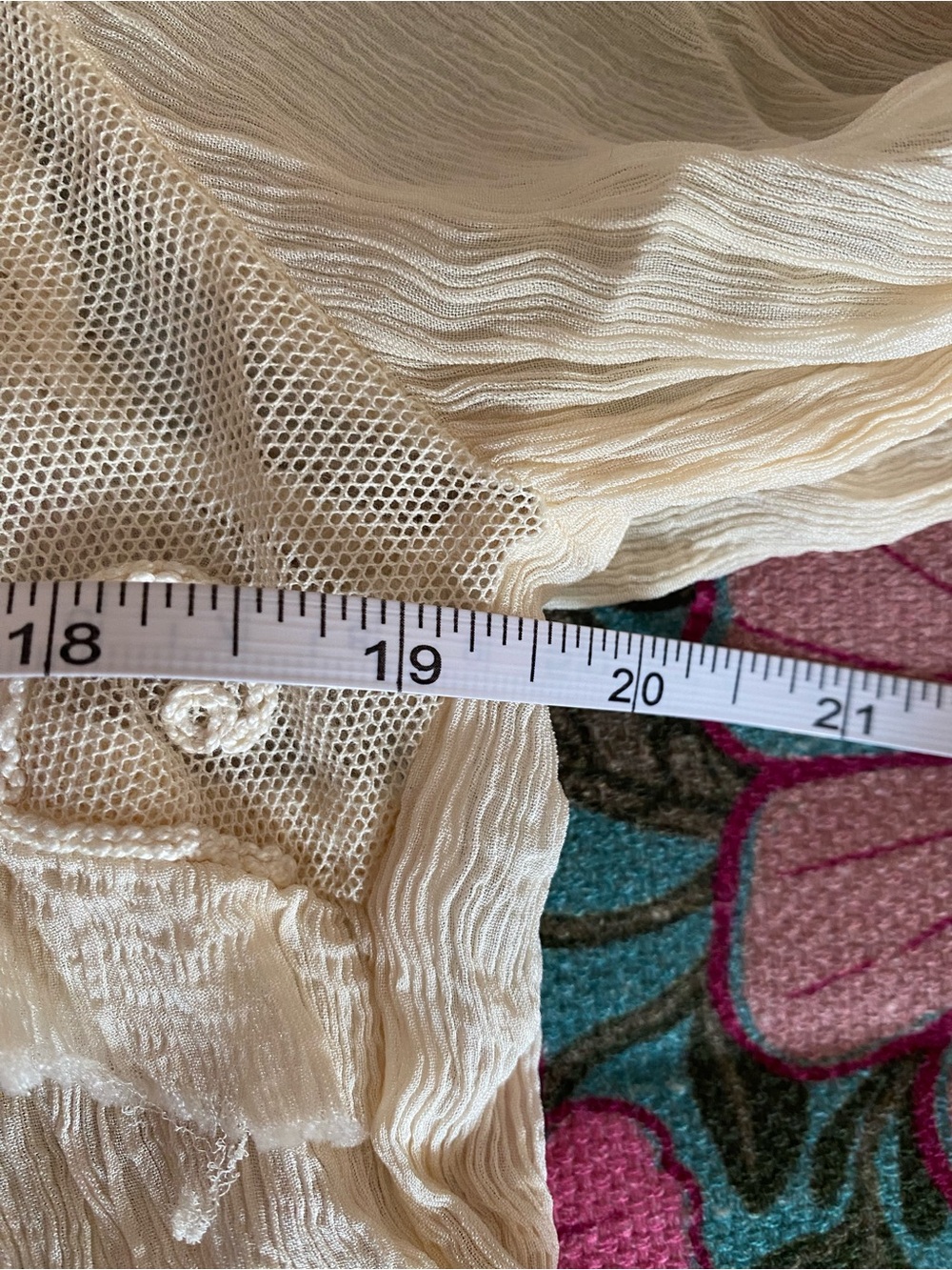 Zara Cream Embroidered Lace Yoke Tunic Top - Picture 5 of 8